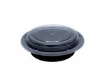16oz round black base container