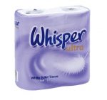 whisper 3ply luxury toilet roll 40 pack