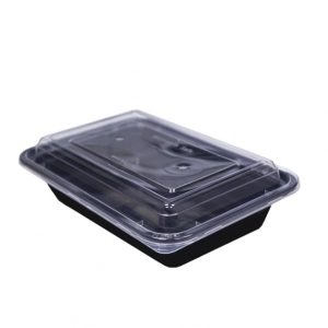 black base microwave container