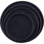 black non-slip serving tray 14