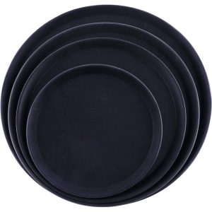 black non-slip serving tray 14
