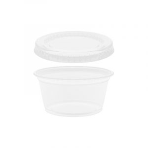 HPACK 2oz Heavy Duty Plastic Portion Pot with LID - PK 800